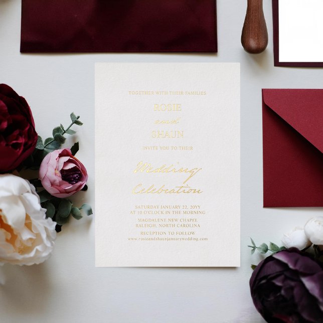 Pen Script Minimalist Calligraphy White Wedding (Creator Uploaded)