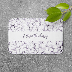 Pen Strokes Abstract Script Bath Mat