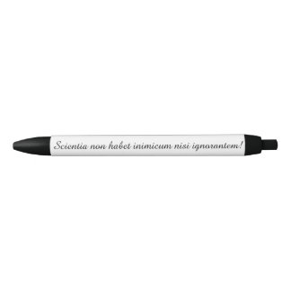 Pen with latin proverb  (Knowledge has no enemies)