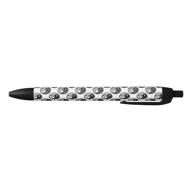 Pen/Ying Yang Skulls Black Ink Pen (Bottom)