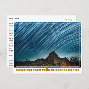 Peña de Bernal with Star Pattern near Querétaro Postcard