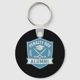 Penalty Box Alumni Funny Hockey Player Quote Retro Key Ring