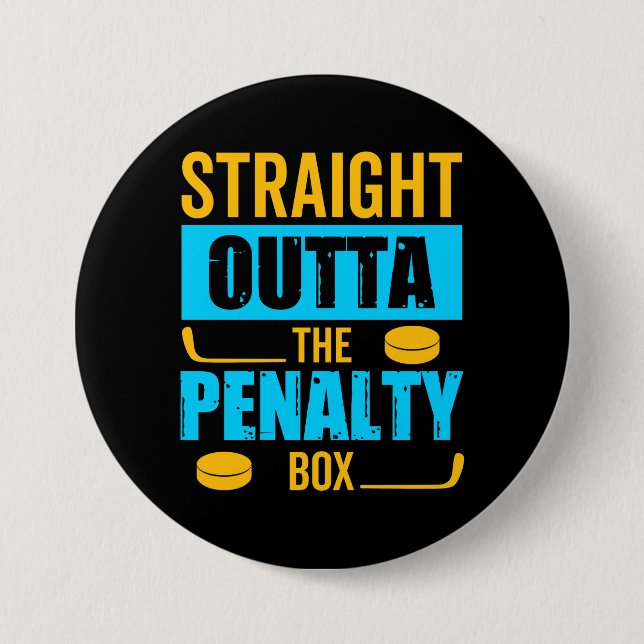Penalty Box Hockey 7.5 Cm Round Badge (Front)