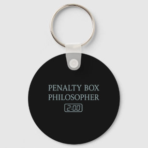 Penalty Box Philosopher Funny Hockey Player Quote  Key Ring