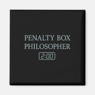 Penalty Box Philosopher Funny Hockey Player Quote  Magnet