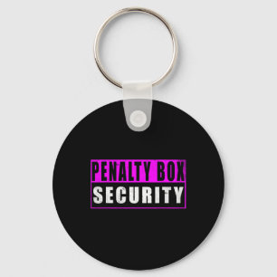 Penalty Box Security Funny Ice Hockey _4 Key Ring