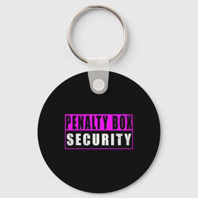 Penalty Box Security Funny Ice Hockey _4  Key Ring (Front)