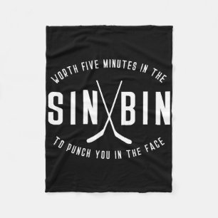 Penalty Box Shirt Funny Hockey Penalty Box Fleece Blanket