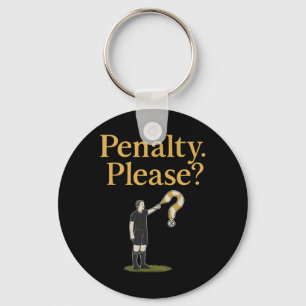 Penalty Please Soccer Referee Flag Graphic Key Ring