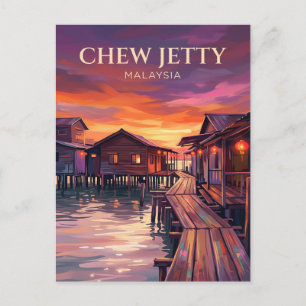 Penang Clan Jetties (Chew Jetty) Malaysia Postcard