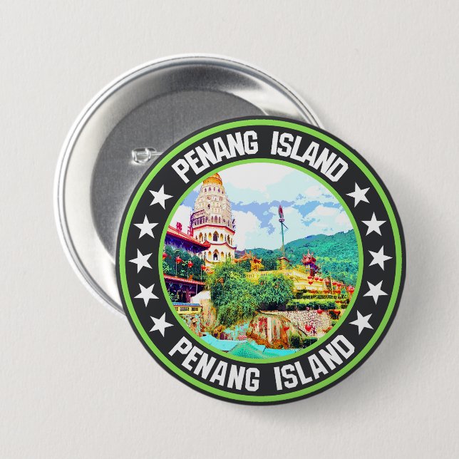 Penang Island                                      7.5 Cm Round Badge (Front & Back)