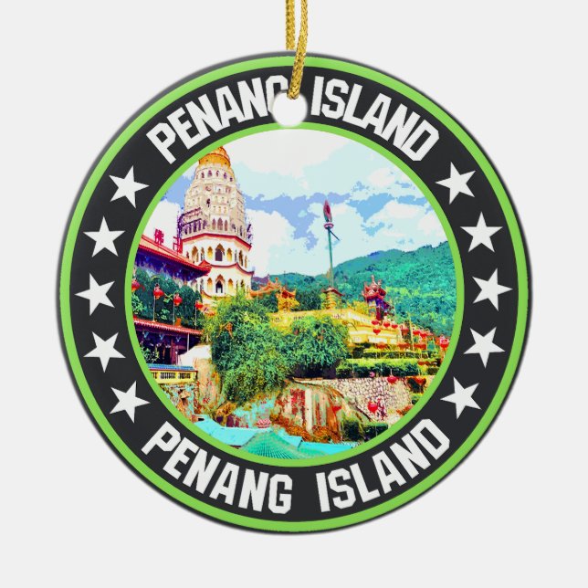 Penang Island                                      Ceramic Ornament (Front)