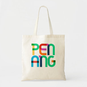 Penang Island Malaysia Pop Art Letters Tote Bag