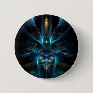 Penapia Fractal Art 6 Cm Round Badge