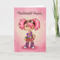 Penblwydd Hapus - Welsh Birthday Card - Cute Rock