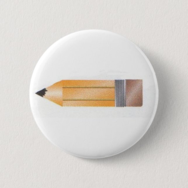 Pencil 6 Cm Round Badge (Front)