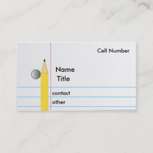 Pencil and Paper Business Card
