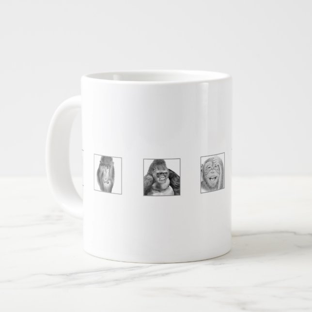 Pencil Animal Collection Mug - Monkeys (Front Left)