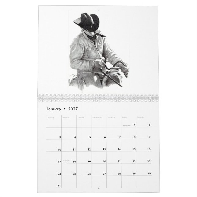 PENCIL ART, DRAWINGS: CALENDAR: Joyce Geleynse Calendar (Jan 2027)