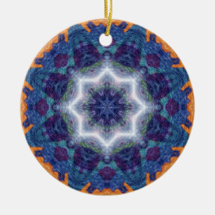 Pencil Art Mandala Ceramic Ornament