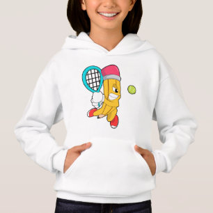 Pencil at Tennis with Tennis racket