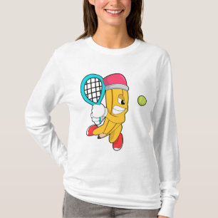 Pencil at Tennis with Tennis racket T-Shirt