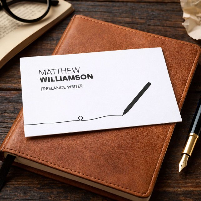 PENCIL BUSINESS CARD FOR AUTHORS & WRITERS (Creator Uploaded)