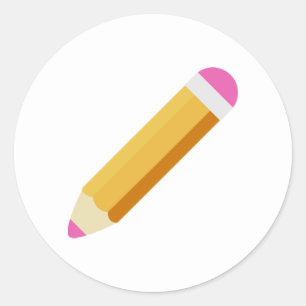 Pencil Classic Round Sticker