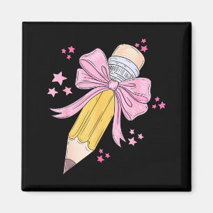 Pencil Coquette Bow Teacher Appreciation Back to Magnet