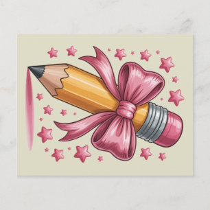 Pencil Coquette Bow Teacher Appreciation School Flyer