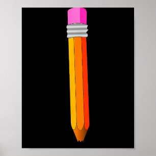 Pencil Costume Shirt Funny Office School Supply Pr Poster