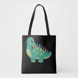 Pencil Dinosaur Boys Girls Preschool Dino Kids Tote Bag