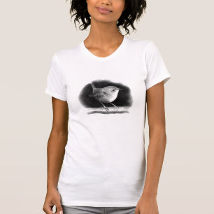 PENCIL DRAWING: LITTLE WREN: BIRD T-Shirt