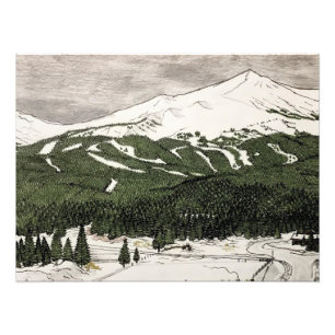 Pencil Drawing Of Breckenridge, CO Photo Print