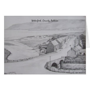 Pencil Drawing of Waterfoot, County Antrim by Joan