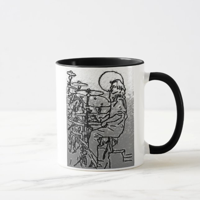 pencil Drummer charcoal Mug (Right)