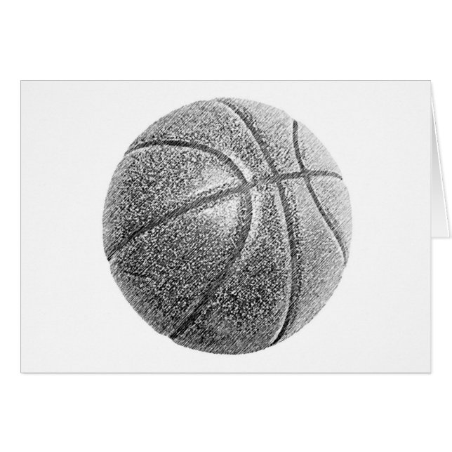 Pencil Effect Basketball (Front Horizontal)