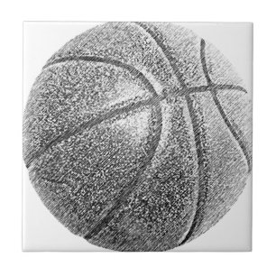 Pencil Effect Basketball Ceramic Tile