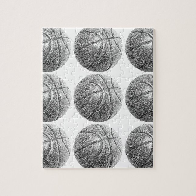 Pencil Effect Basketball Jigsaw Puzzle (Vertical)