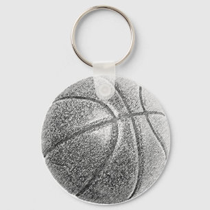 Pencil Effect Basketball Key Ring