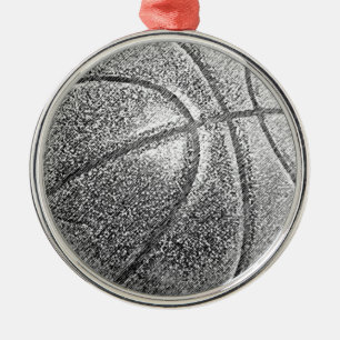 Pencil Effect Basketball Metal Tree Decoration
