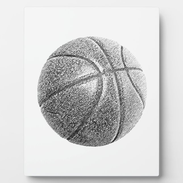 Pencil Effect Basketball Plaque (Front)