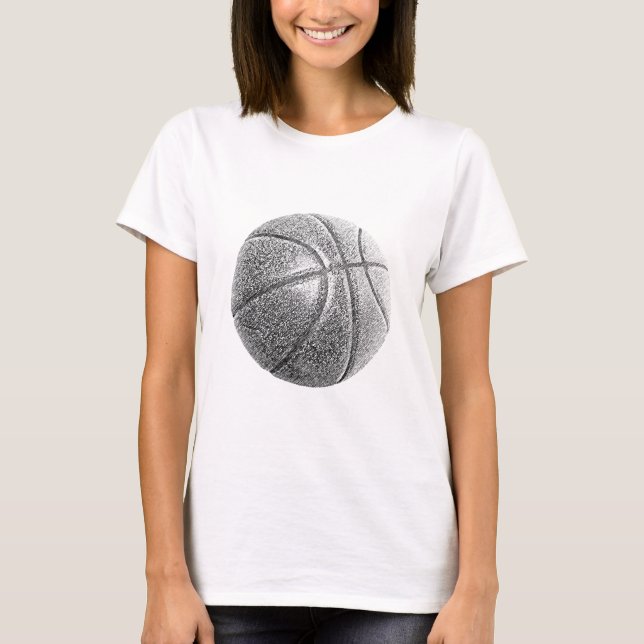 Pencil Effect Basketball T-Shirt (Front)