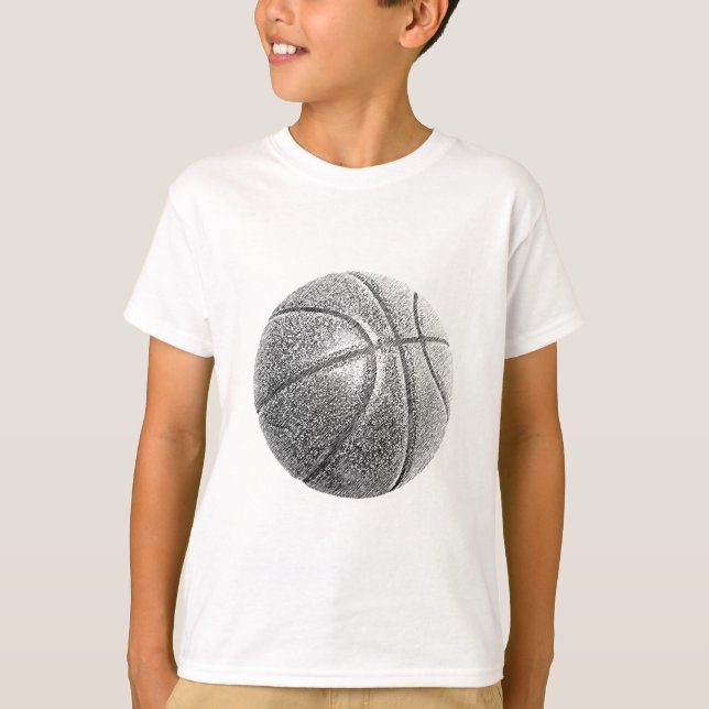 Pencil Effect Basketball T-Shirt (Front)