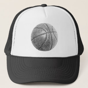 Pencil Effect Basketball Trucker Hat