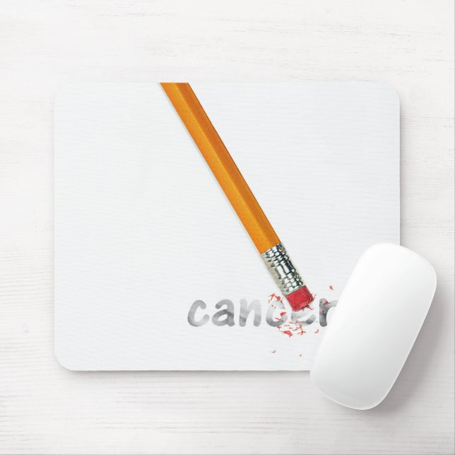 Pencil Eraser With Cancer Text Mouse Pad (With Mouse)