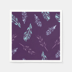Pencil Feathers Cocktail Paper Napkins