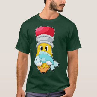 Pencil Fisher Fish Fishing T-Shirt