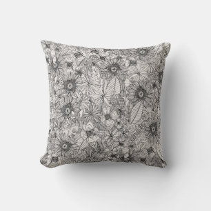pencil flowers cushion
