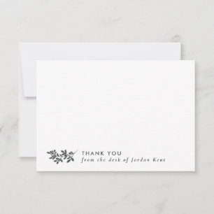 Pencil Grey Branch Thank You From the Desk Of